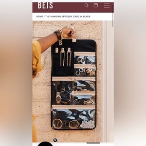 Black Hanging Jewelry Organizer by BEIS